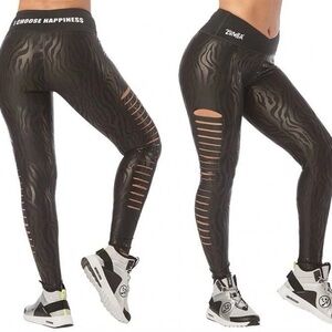 Zumba Wear Black Cut-Out Leggings in XS